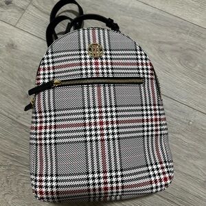 Tommy Hilfiger Checkered Black and Red Backpack